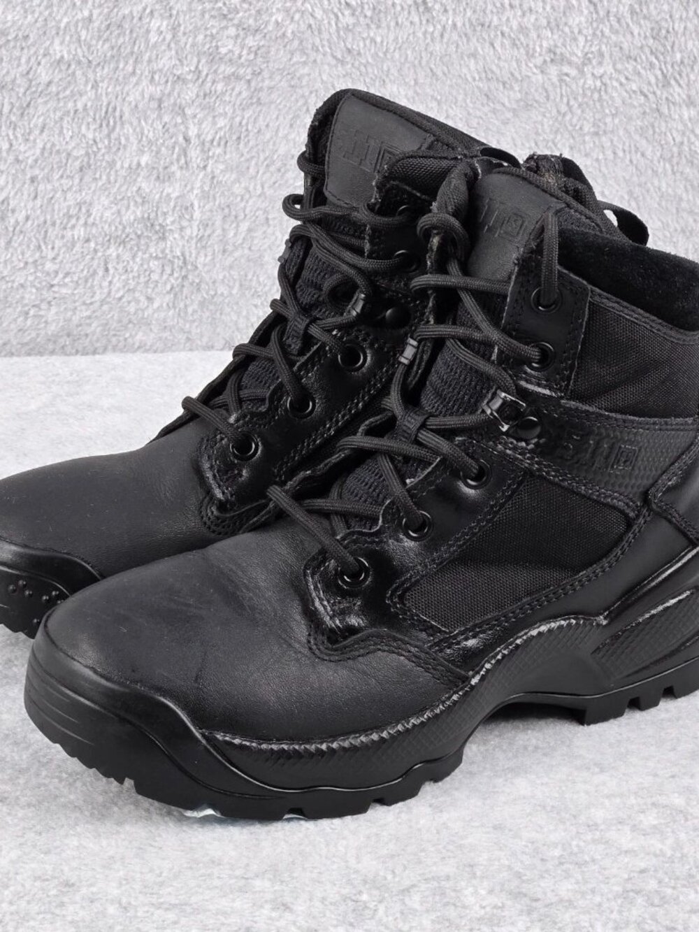 5.11 Tactical Boots Womens Size 7 Black ATAC 2.0 6" Lace Zip Utility Leather